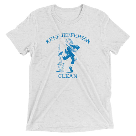 Keep Jefferson Clean Tri-blend T-Shirt - NOLA REPUBLIC T-SHIRT CO.