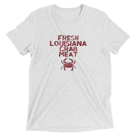 Fresh Louisiana Crab Meat Tri-blend T-Shirt - NOLA REPUBLIC T-SHIRT CO.