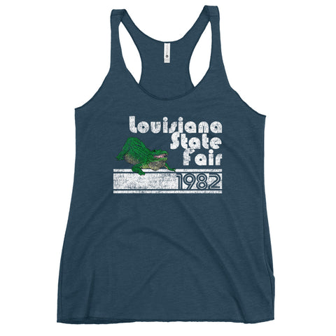 Retro Louisiana State Fair 1982 Women's Racerback Tank Top - NOLA REPUBLIC T-SHIRT CO.