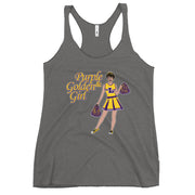 Purple & Golden Girl Women's Racerback Tank Top - NOLA REPUBLIC T-SHIRT CO.