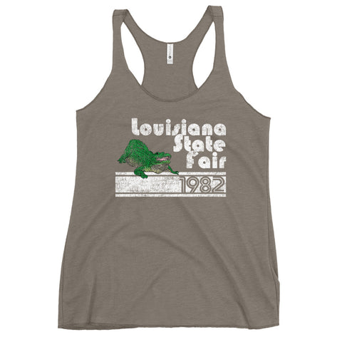 Retro Louisiana State Fair 1982 Women's Racerback Tank Top - NOLA REPUBLIC T-SHIRT CO.