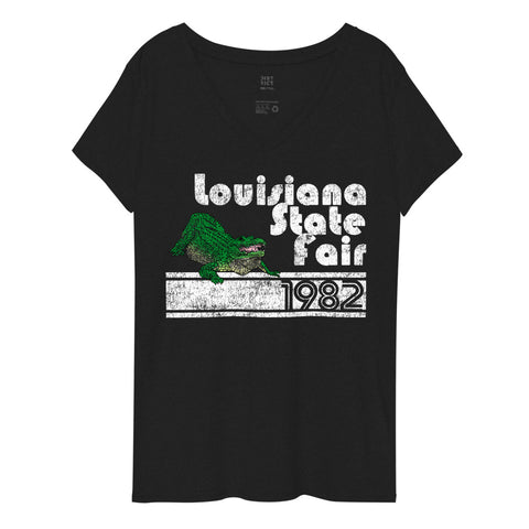 Retro Louisiana State Fair 1982 Women’s V-neck T-shirt - NOLA REPUBLIC T-SHIRT CO.