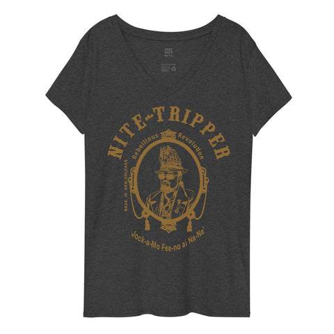 NITE TRIPPER Women’s V-neck T-shirt - NOLA REPUBLIC T-SHIRT CO.