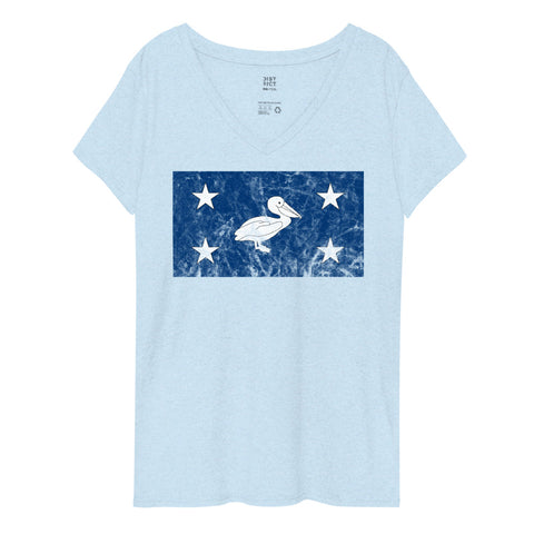 CCC Pelican Women’s V-Neck T-Shirt - NOLA REPUBLIC T-SHIRT CO.