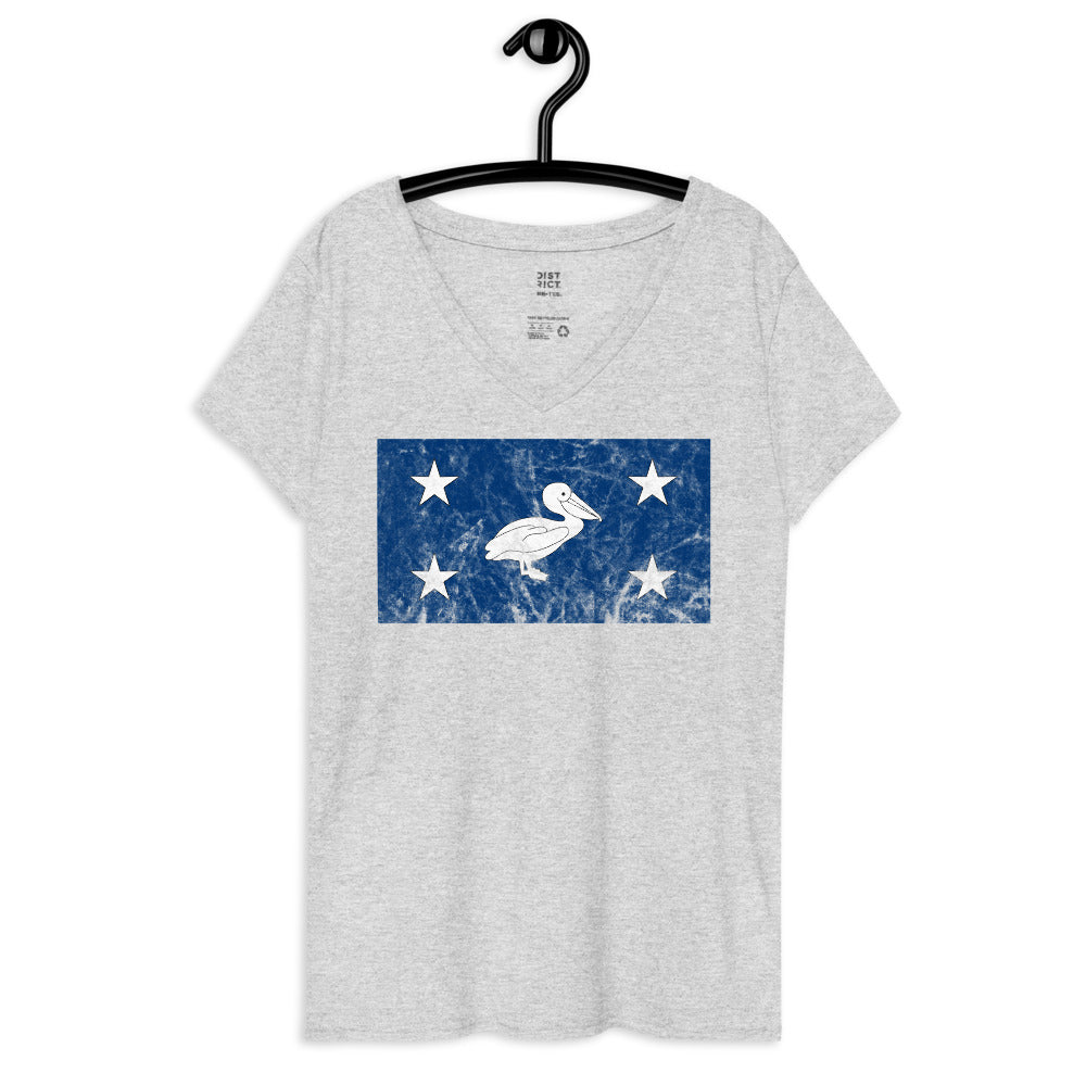 CCC Pelican Women’s V-Neck T-Shirt - NOLA REPUBLIC T-SHIRT CO.
